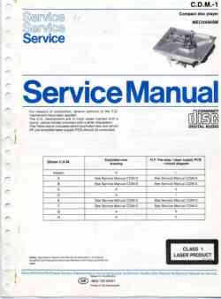 Philips cdm-1 cd-mechanism service manual PDF